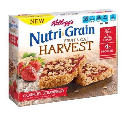 Kellogg S Nutri Grain Introduces Fruit And Oat Harvest Cereal Bar