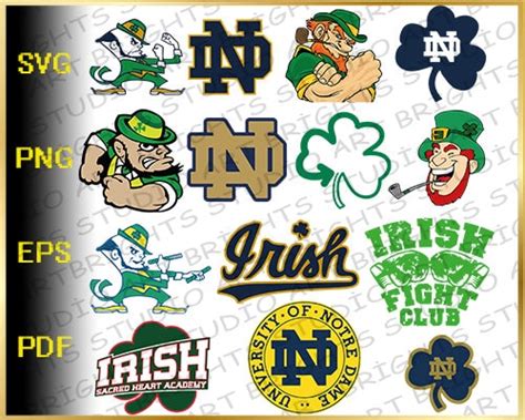 Notre Dame Svg Bundle Irish Fighting Svg Notre Dame Svg Notre Etsy