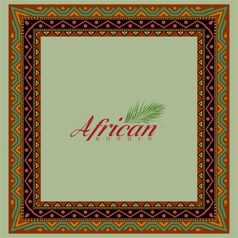 African Style Frame Border with Copyspace for Your Design. Vector ...