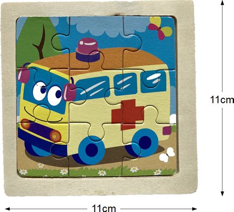 Houten Puzzel Ambulance Delig X Cm Montessori Bol