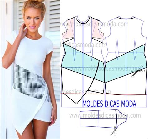 MOLDE VESTIDO ASSIMÉTRICO 222 Moldes Dicas Moda Bloglovin