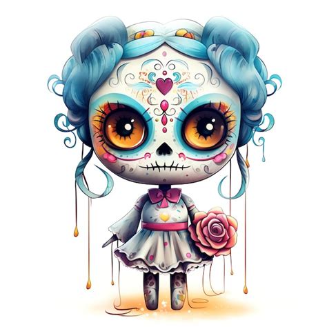 Linda Boneca Vodu Catrina Mexicana Dia De Muertos Dia Dos Mortos Em