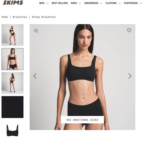 Skims Intimates Sleepwear Skims Naked Scoop Bra Onyx Poshmark