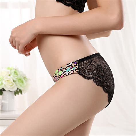 Women Seamless Lace Soft Thong Sexy Lingerie Briefs Hipster Underwear