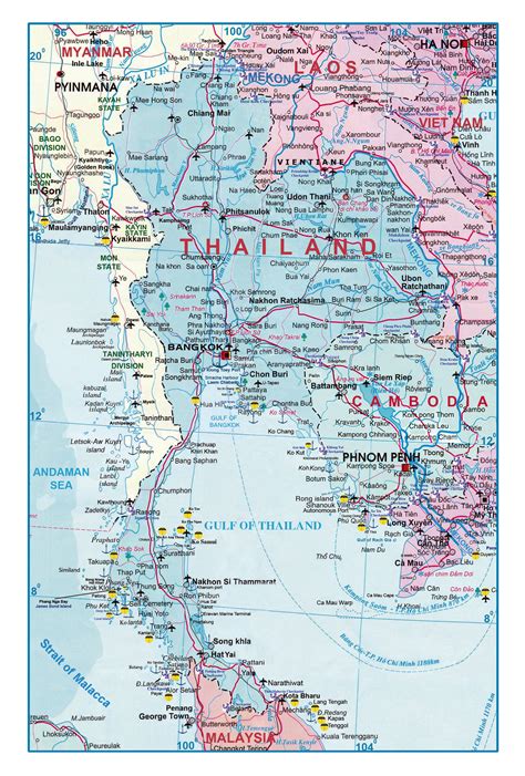 Thailand Map Thailand Maps Maps Of Thailand Thailand Political Map Images