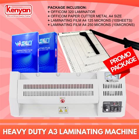 320 Laminator Machine A3 A4 Size Hot Cold Lamination W FREE 10pcs 250mic Laminating Film