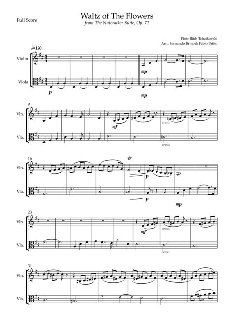 Waltz Of The Flowers From Nutcracker P I Tchaikovsky For Violin