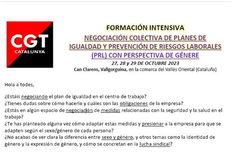 Negociación Colectiva De Planes De Igualdad Y Prevención De Riesgos