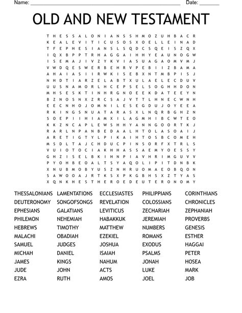 Old And New Testament Word Search Wordmint