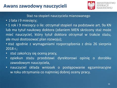 Wdra Anie Znowelizowanych Przepis W Ustawy Karta Nauczyciela Ppt