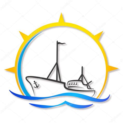 Silueta De Barco De Pesca Vector De Stock John