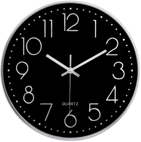 Foxtop Horloge Murale Silencieuse Sans Tic Tac Moderne Quartz Ronde