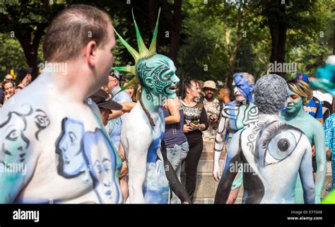 Body Painting Nude Festival Open Air Naked Stock Photo Alamy