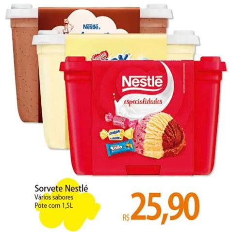 Sorvete Nestlé Vários sabores Pote 1 5L oferta na Atacadão