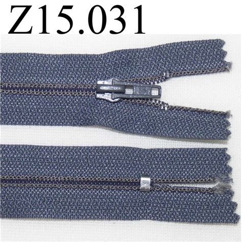 fermeture zip à glissière longueur 15 cm couleur gris non séparable zip