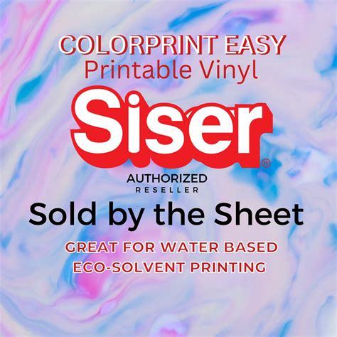 Siser Colorprint Easy 11 X 14 Printable Vinyl Sheets Etsy