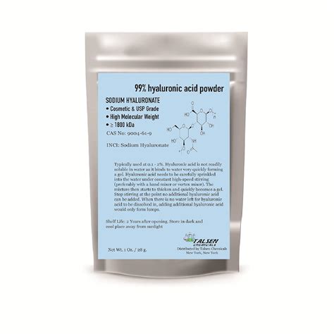 Amazon Talsen Chemicals Hyaluronic Acid Powder Oz Grams