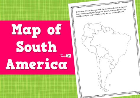 Map Of South America Worksheet Teacher Resources And Classroom