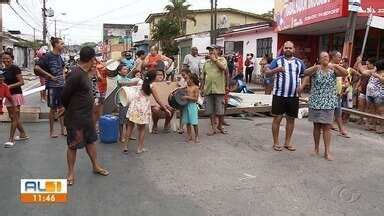 AL TV 1ª Edição Moradores da Chã do Bebedouro Maceió protestam