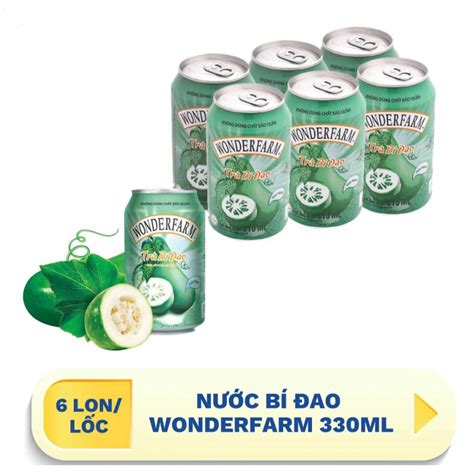 HỎA TỐC Lốc 6 lon trà bí đao Wonderfarm 310ml Shopee Việt Nam