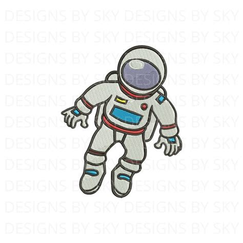 Outer Space Astronaut Helmet Suit Machine Embroidery Design - Etsy