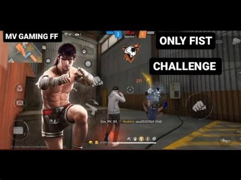 Only Fist Challenge In Lone Wolf Mach Mv Gaming Ff Garena Free Fire