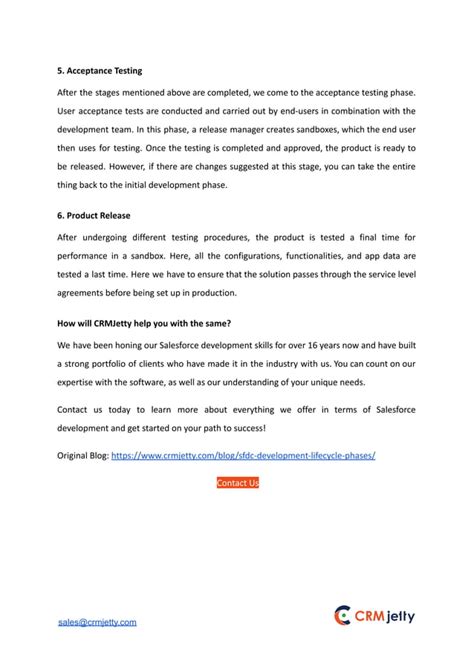 Salesforce Development Lifecycle Detailed Phases Pdf