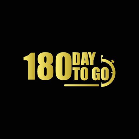 180 Days To Go Gradient Button Vector Stock Illustration 12508034