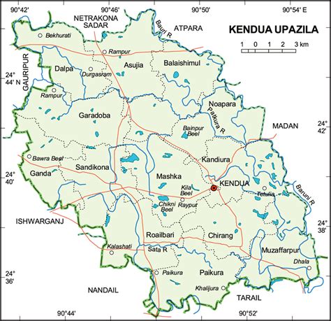 Mouza Map Detailed Maps Of Kendua Upazila Netrokona Bangladesh