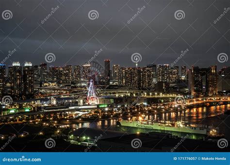 Night View of Tokyo Seen from Odaiba, Tokyo Stock Image - Image of ...