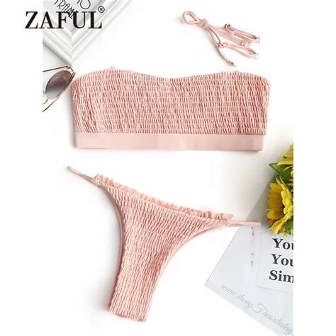 Buy Zaful 2018 New Women Bralette Smocked Ruffles