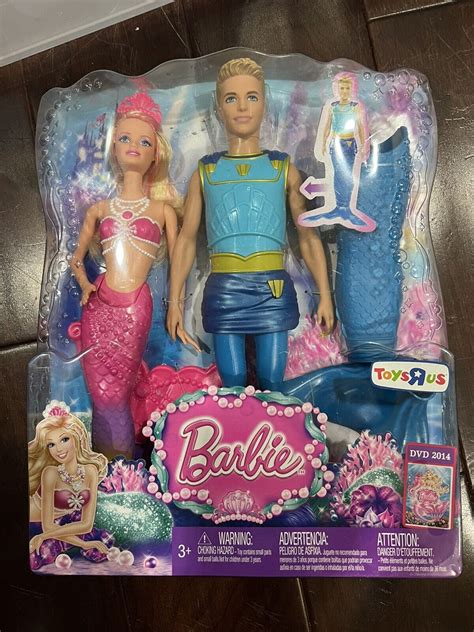 Barbie The Pearl Princess Mermaid Prince Ken Merman Dolls 2013 Brand