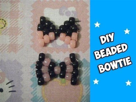 Beaded Bowtie Kandi Tutorial GingerCandE Pony Bead Crafts