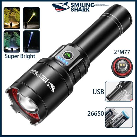 Smiling Shark Sd Powerful Flashlight Led M Lm Super Bright