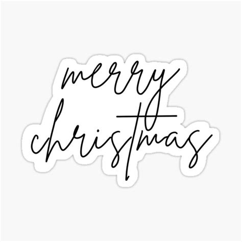 Merry Christmas Sticker For Sale By Adyyylee Redbubble