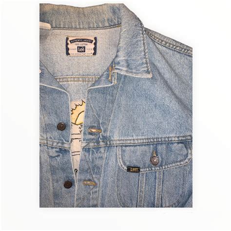 Men S Lee Jeans Denim Jacket With Embroidered Dave S Depop