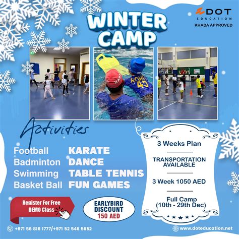 Winter Camp in Dubai | Winter Camp Activities Football , Swimming