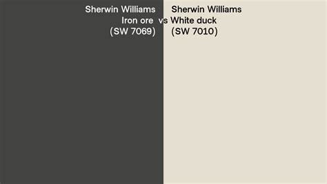 Sherwin Williams Iron Ore Vs White Duck Side By Side Comparison