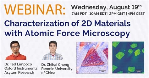 Webinar August 19, 2020: Characterization of two-dimensional materials ... 