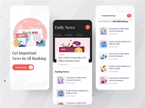 Newspaper mobile app by CreativePeoples on Dribbble