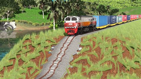 Kereta Api Berjalan Lewat Rel Beda Tinggi Trains Run Through Tracks