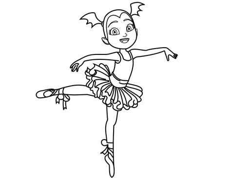 Vampirina In ballet Coloring Page - Free Printable Coloring Pages