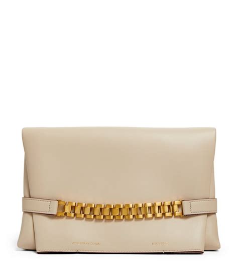 Womens Victoria Beckham Ivory Leather Chain Clutch Bag Harrods