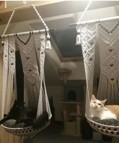 23 beautiful macramé cat beds that double as home decor Artofit