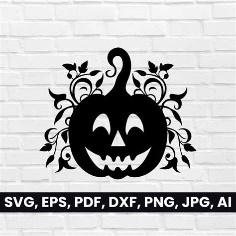 Halloween Pumpkin Silhouette Pumpkin SVG Pdf Dxf Png - Etsy