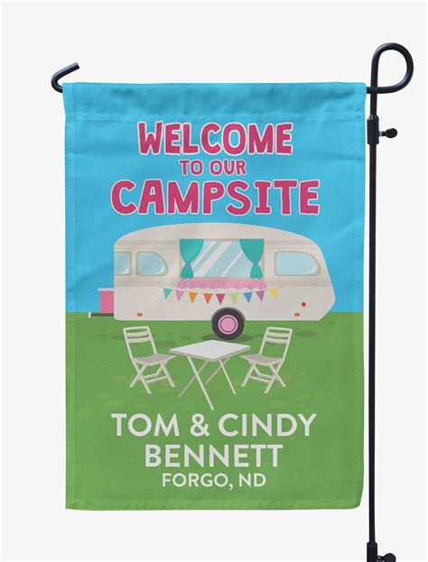 Printtoo Multicolor Welcome To Our Campsite Motorhome Personalized