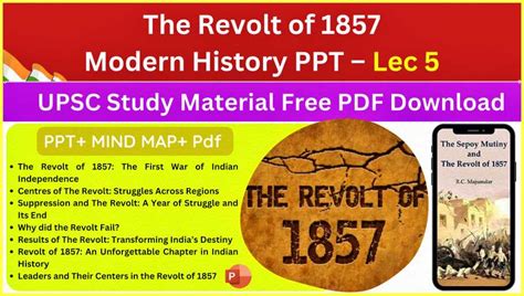 Revolt Of 1857 Upsc Notes Slideshareppt