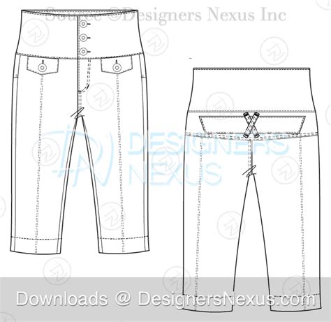 Free Downloads: Illustrator Pants Flat Sketches