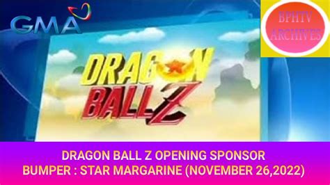 Dragon Ball Z Opening Sponsor Bumper Star Margarine November