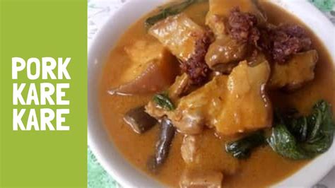 How To Cook Kare Kare │ Pork Kare Kare Youtube